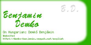 benjamin demko business card